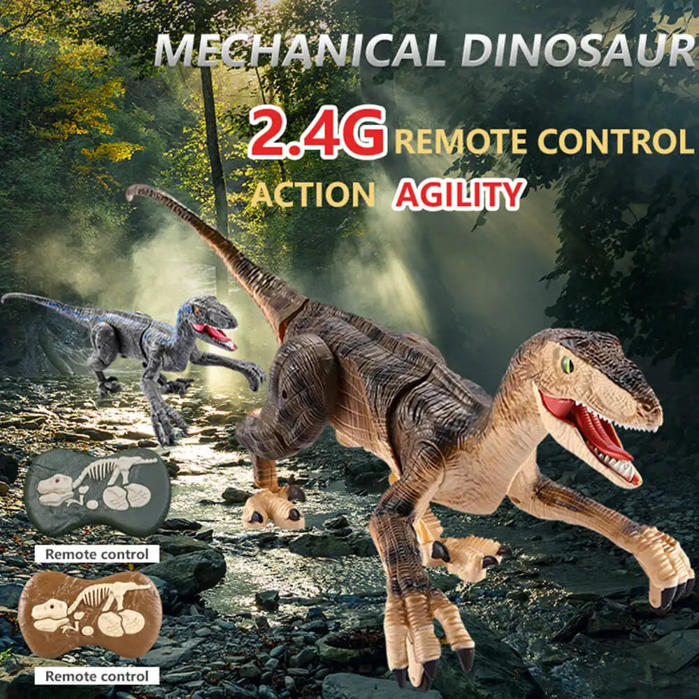 Velociraptor - Remote Control Dinosaur with Led Light and Roar