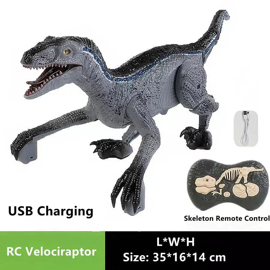 Velociraptor - Remote Control Dinosaur with Led Light and Roar