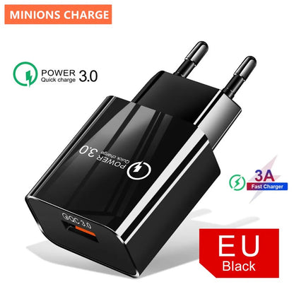 Fast usb charger 18w 3.0 Android and IOS