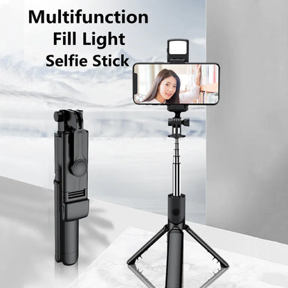 New Wireless Bluetooth Selfie Stick Remote Shutter Tripod with Fill Light