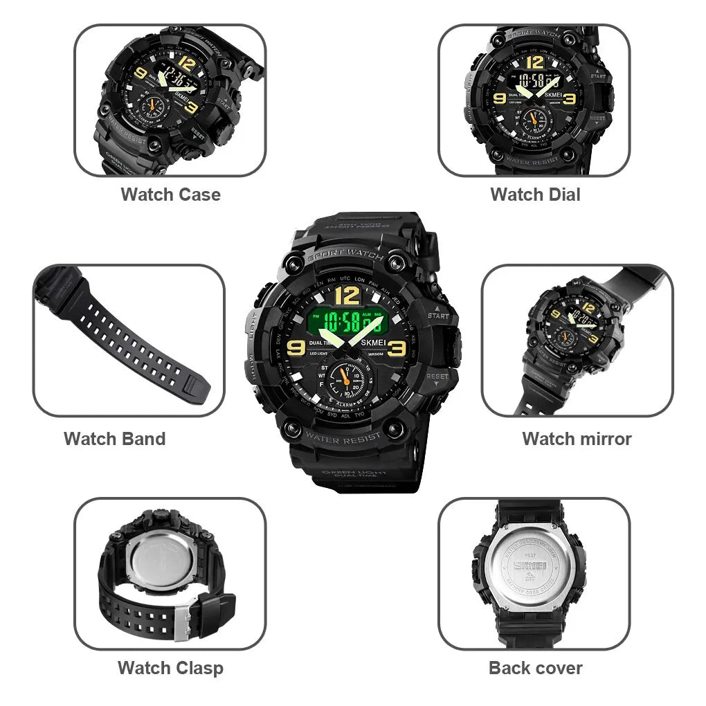 Waterproof Men's Multifunctional Digital Watch