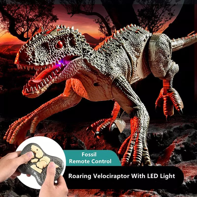 Velociraptor - Remote Control Dinosaur with Led Light and Roar