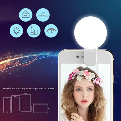 Mini Selfie Ring Light LED Flash