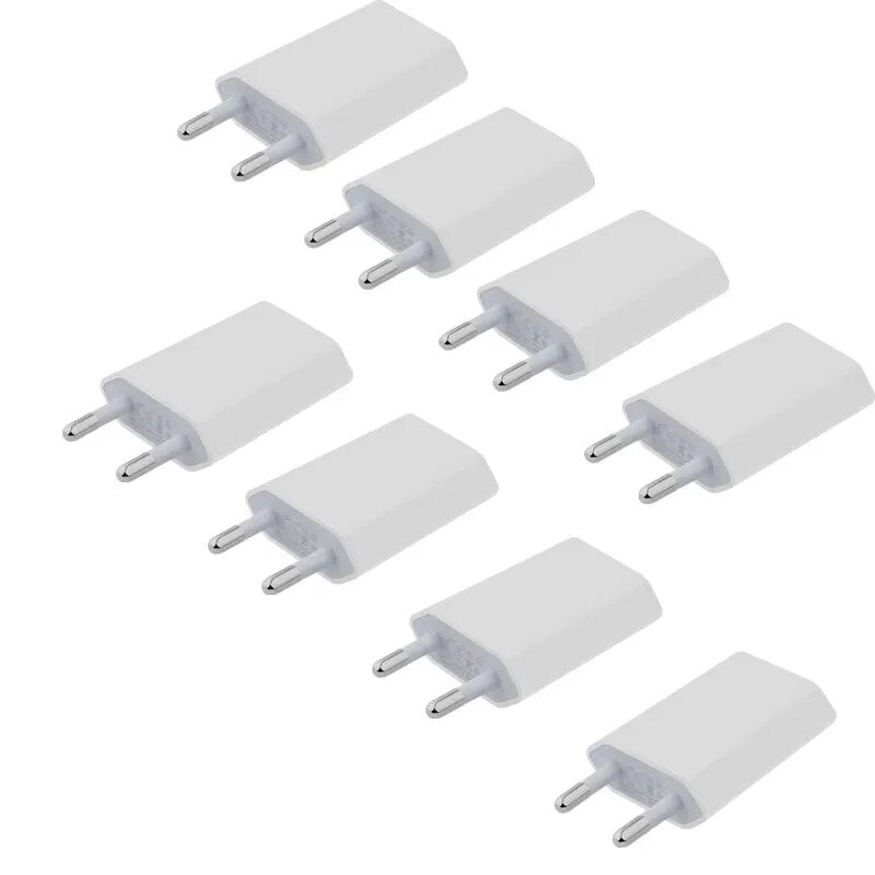 Lot of 10 USB Charger US or EU Plug 5V