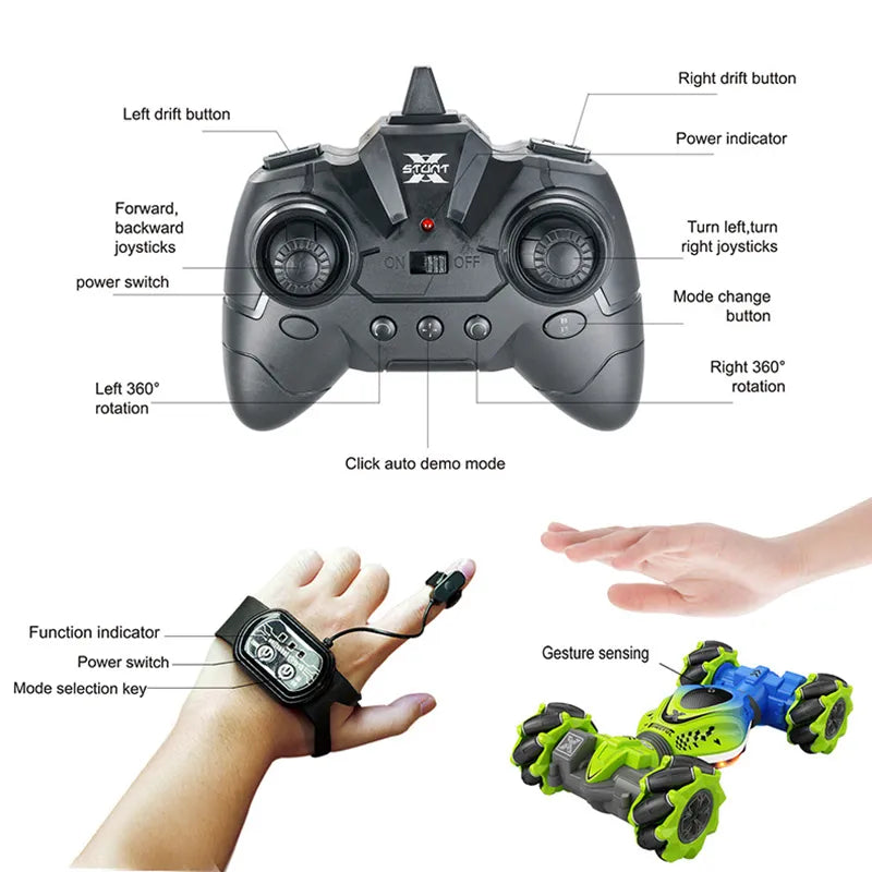 Amazing 4wd Remote Control And Gesture Control Car For Extreme Stunts