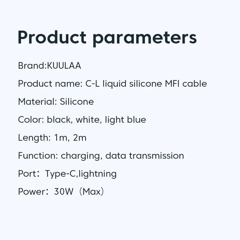 USB C and Type C Fast Charging Cable - 30W