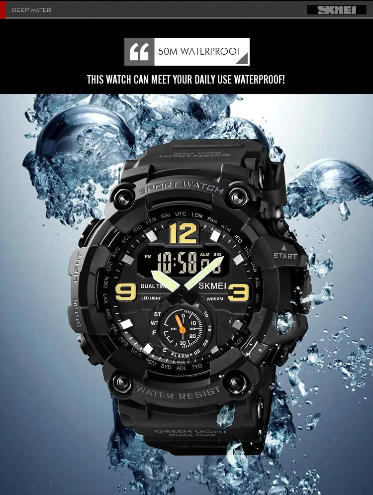 Waterproof Men's Multifunctional Digital Watch