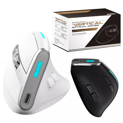 Ergonomic Vertical Mouse 2.4G+BT1+BT2 Wireless