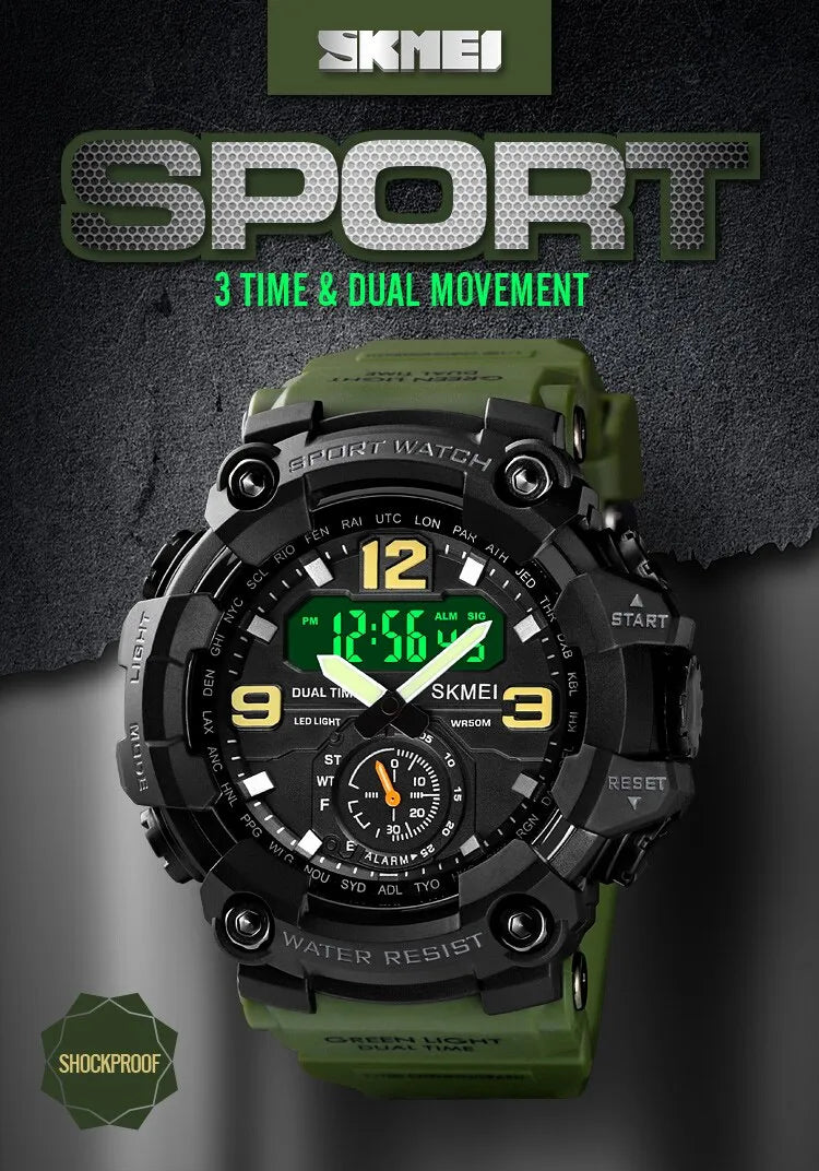 Waterproof Men's Multifunctional Digital Watch