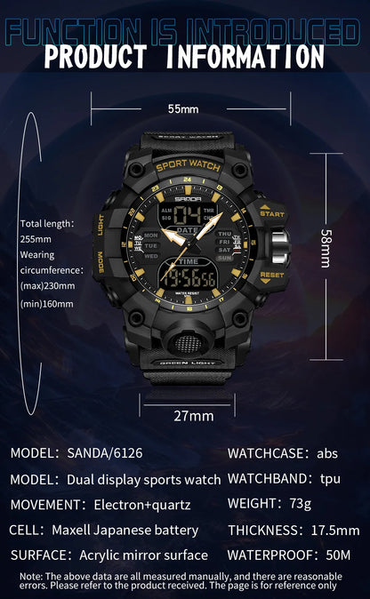 Dual Display Sports Watch