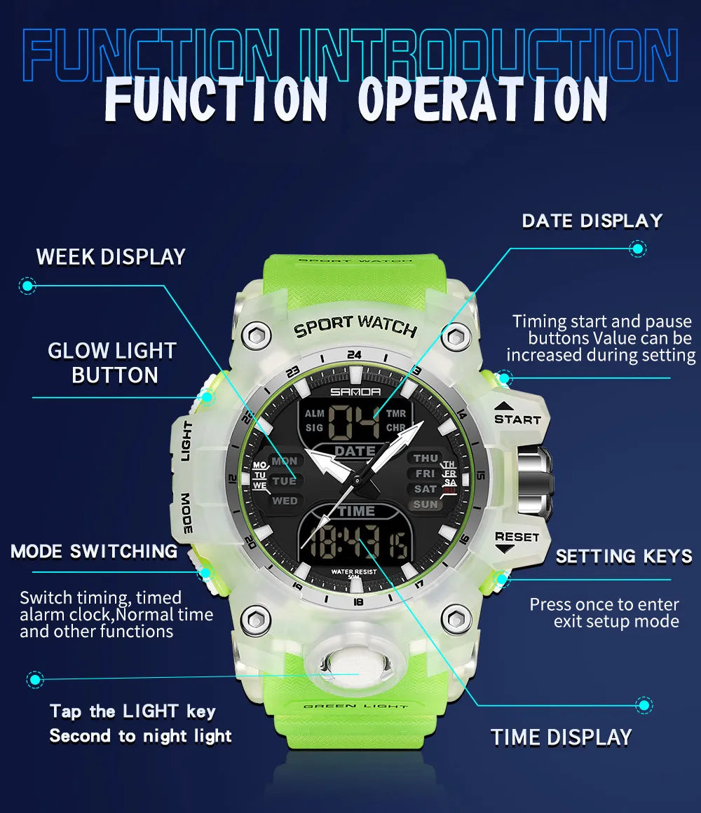 Dual Display Sports Watch